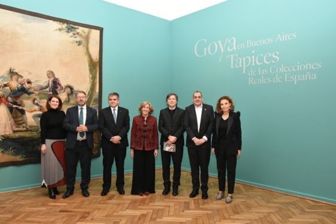 Víctor Cageao, director de las Colecciones Reales de Patrimonio Nacional y de la Galería de las Colecciones Reales; Joaquín María de Arístegui Laborde, embajador de España en Argentina; Ana de la Cueva, presidenta de Patrimonio Nacional; Andrés Duprat.
