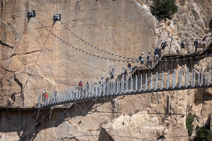 Puente colgante dle Caminito del Rey, Málaga.
