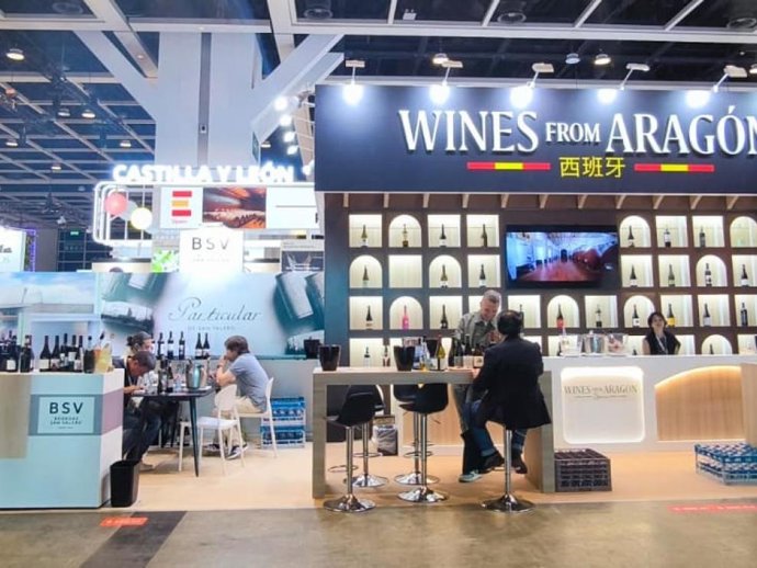 Archivo - Aragón impulsa sus vinos en el mercado asiático con un stand agrupado en Vinexpo Asia Hong Kong