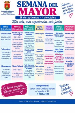 Cartel de actos de la Semana del Mayor.