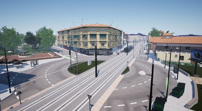 Recreación de Maracena en el videojuego 'Maracena a todo gas'.