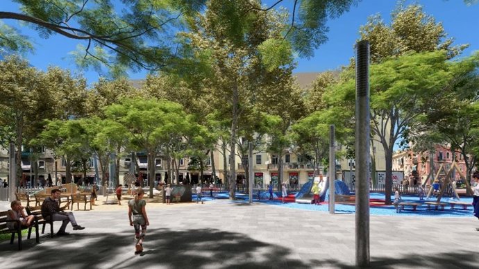 Imatge virtual de la futura plaça 