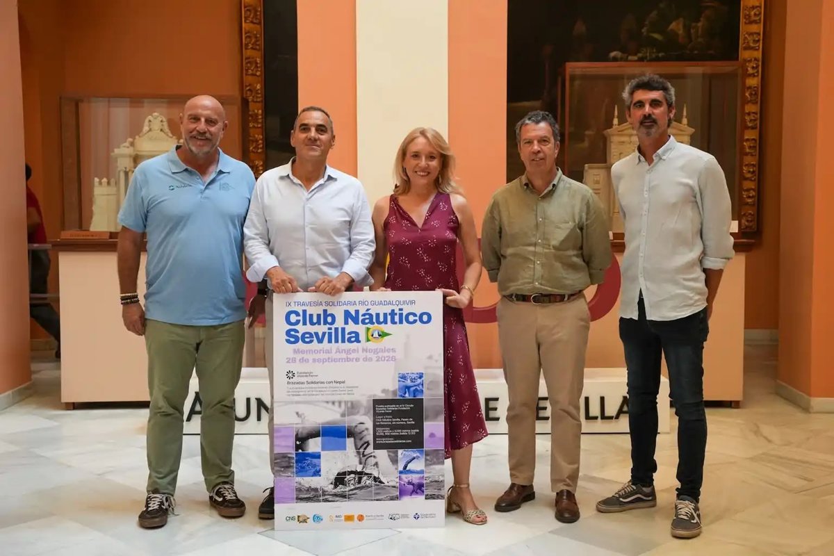La recaudación de la IX Travesía río Guadalquivir Club Náutico de Sevilla irá destinada a la riada de Nepal