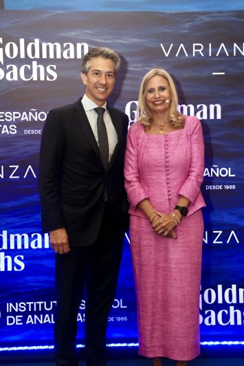 El consejero delegado de ACS, Juan Santamaría Cases, durante el acto celebrado en la Bolsa de Madrid. 