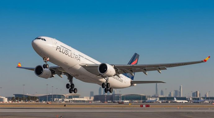 Archivo - Avión A330 de Plus Ultra.