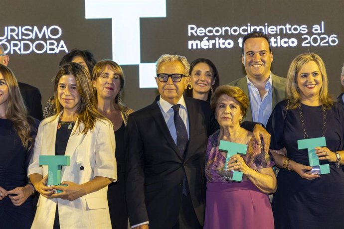 El presidente de la Diputación de Córdoba, Salvador Fuentes, en el acto de entrega de los Reconocimientos al Mérito Turístico.
