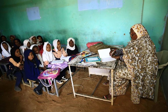 Archivo - Escuela en Al Iskan, en el norte de Omdurman, Sudán (archivo)