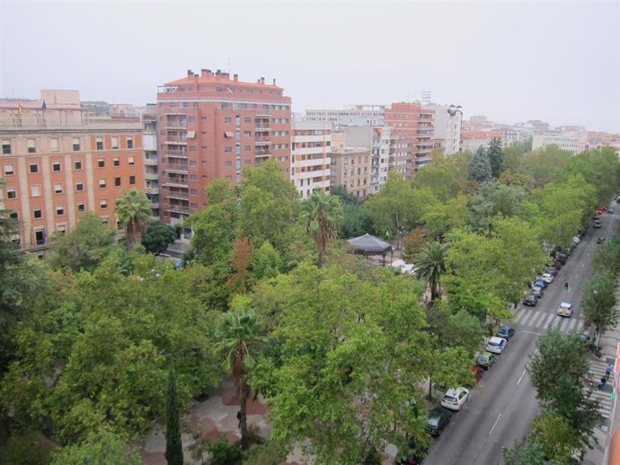 Archivo - Cáceres transforma este sábado una plaza de aparcamiento en un jardín efímero para celebrar el Día Mundial