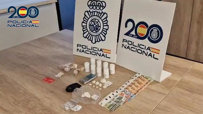 Material incautado en un narcopiso de Carabanchel