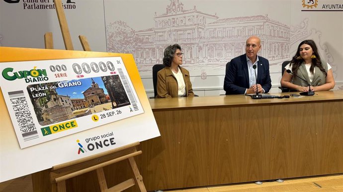 La plaza del Grano de León será protagonista del Cupón de la ONCE el próximo día 28 de septiembre.