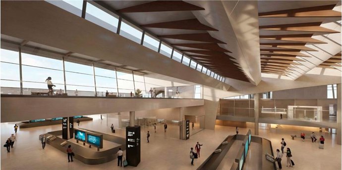 Infrografía de Aena para las obras de la nueva terminal en el Aeropuerto de Tenerife Sur