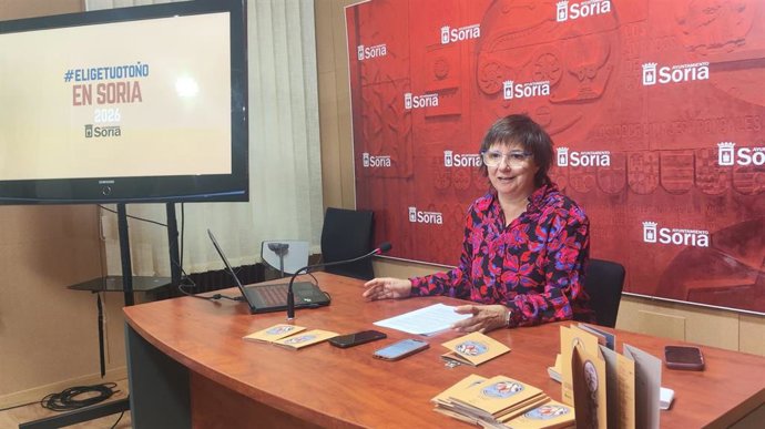 La concejal de Cultura del Ayuntamiento de Soria, Gloria Gonzalo, presenta la campaña cultural de otoño en Soria.