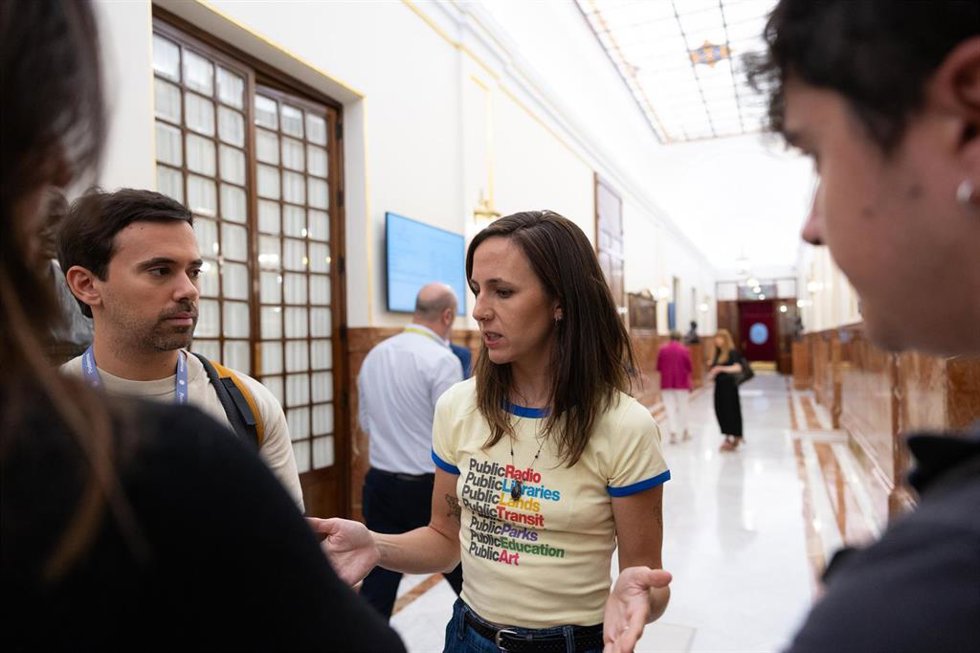 La diputada de Podemos, Ione Belarra, durante una sesión de control al Gobierno, en el Congreso de los Diputados, a 23 de septiembre de 2026, en Madrid (España). 