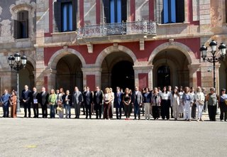 El Parlament durant el minut de silenci 