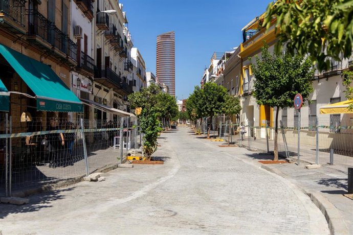 Imagen de la calle Castilla después de las obras de mejora.
