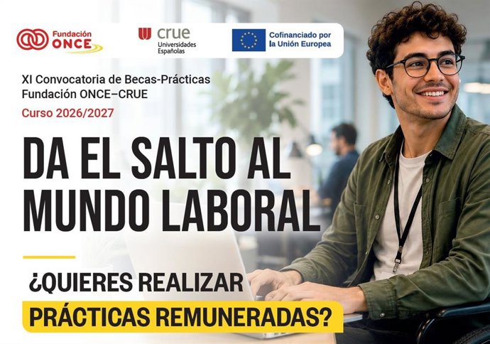 CRUE y Fundación ONCE ofrecen más de 300 becas de prácticas para universitarios con discapacidad