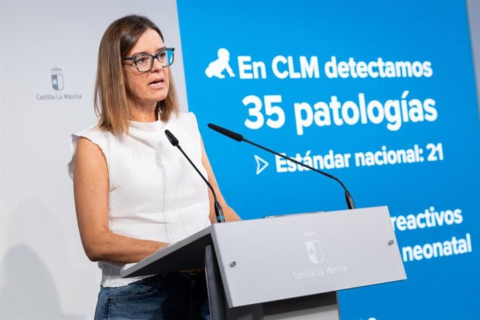 La consejera Portavoz del Gobierno regional, Esther Padilla, comparece en rueda de prensa, en el Palacio de Fuensalida, para dar cuenta de los asuntos tratados en el Consejo de Gobierno.