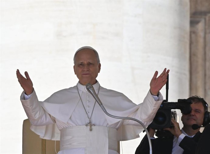 El Papa León XIV en una audiencia general.