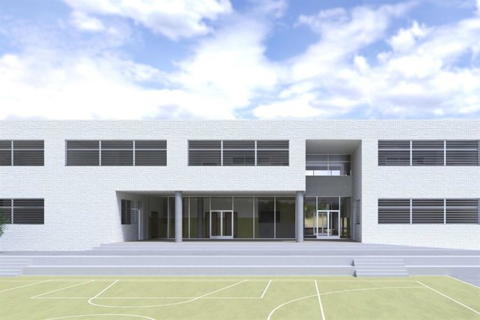 Recreación del proyecto de ampliación del CEIP Andalucía de Santa María del Águila, en El Ejido (Almería).
