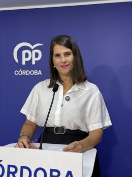 La presidenta del Comité Organizador del XVII Congreso Provincial del PP de Córdoba, Araceli Cabello.