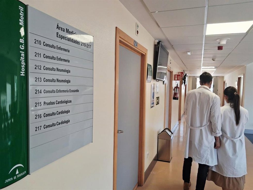 Imagen del Área de Consultas externas en el Hospital Santa Ana de Motril.