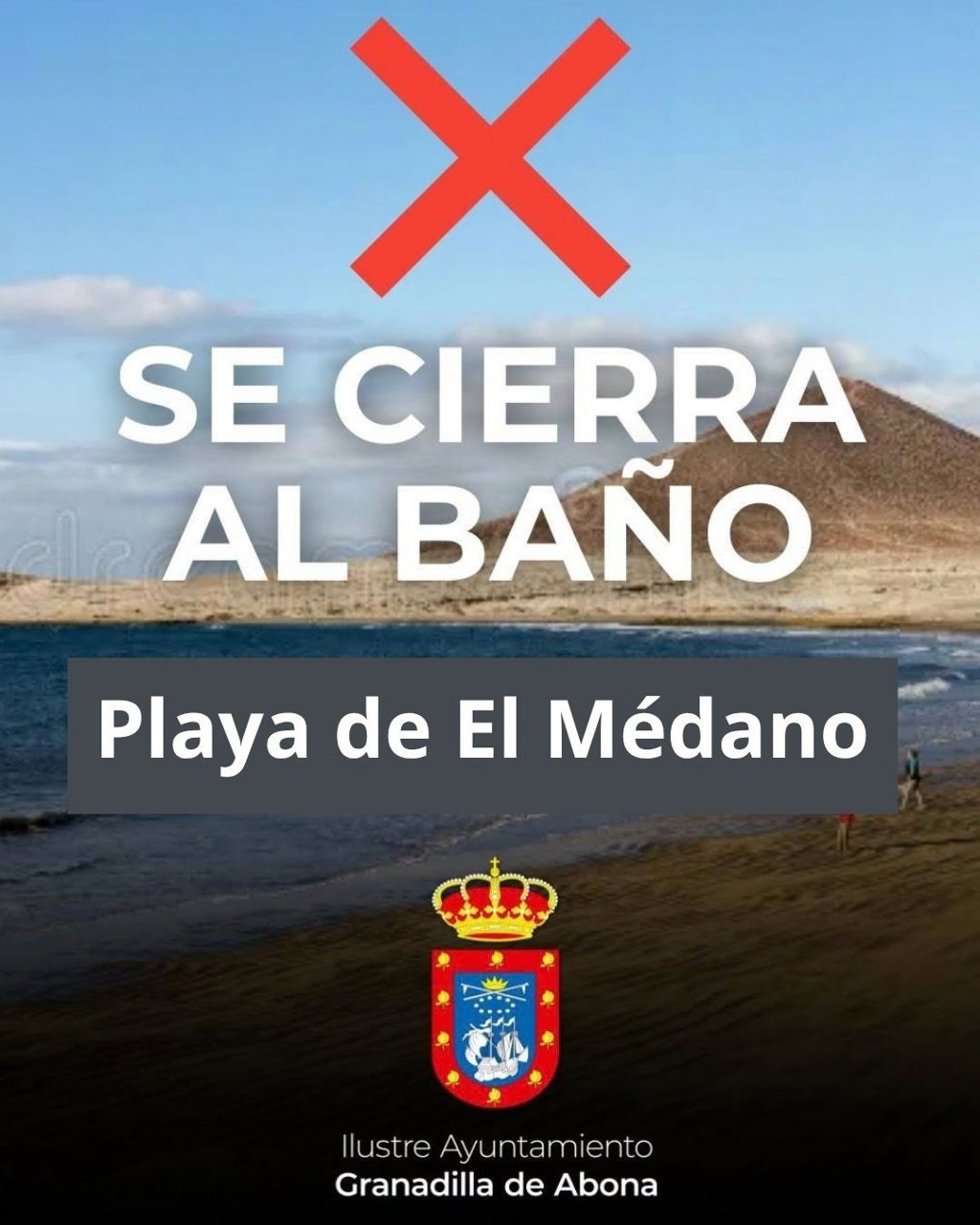 Cerrada temporalmente al baño la playa de El Médano por mala calidad del agua