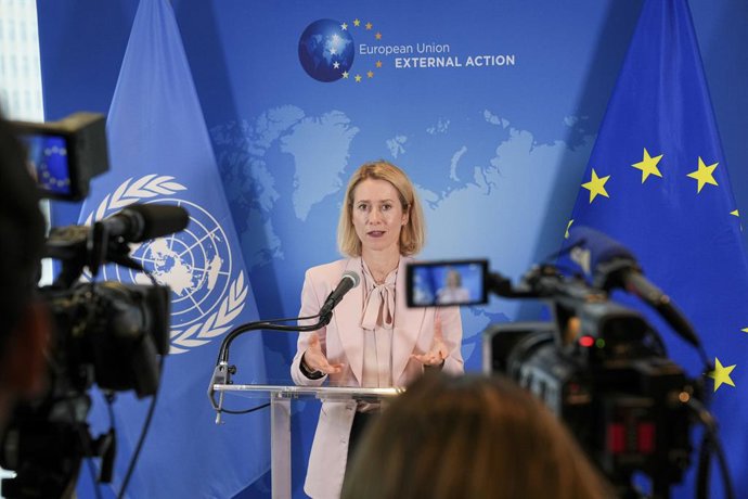 A Alta Representante da União Europeia para a Política Externa, Kaja Kallas, à margem da Assembleia Geral da ONU