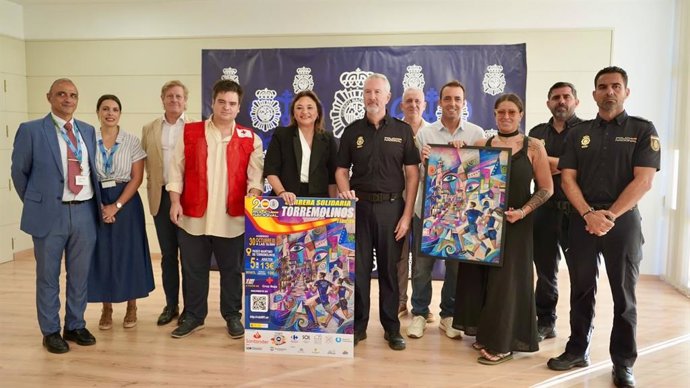 Presentación de la carrera solidaria de la Policía Nacional en Torremolinos.