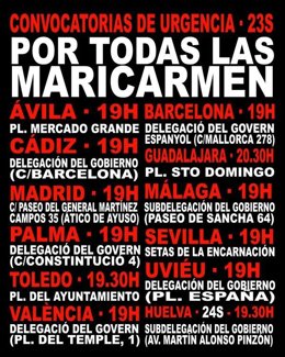 Convocatòria de concentracions.