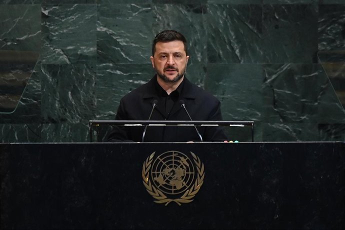 Archivo - Volodimir Zelenski ante la ONU (archivo)