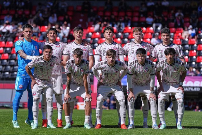 Futbol, Panama vs Chile Sub 19 El Equipo de Chile Sub19 , es fotografiado durante un partido por los XIII Juegos Suramericanos Santa Fe 2026 contra Panama 16/09/2026 Luciano Gonzalez/Unar/Photosport  Football, Panama vs Chile Sub 19 Chile’s team sub 19,