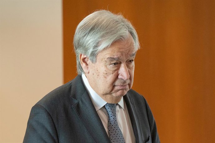 September 21, 2026, New York, New York, United States: UN Secretary-General Antonio Guterres waits to meet with Alar Karis, President, Republic of Estonia, Edgars Rinkevics, President, Republic of Latvia and Gitanas Nauseda, President, Republic of Lithuan
