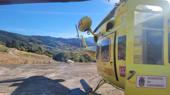 Evacuada en helicóptero una mujer con traumatismo severo por un golpe de un caballo