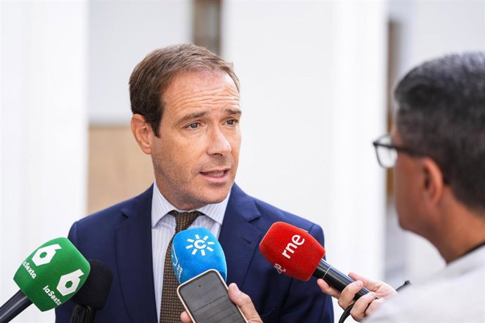 El portavoz del Grupo Vox en el Parlamento andaluz, Javier Cortes
