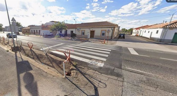 Paso de peatones situado en la calle Carretera de Puertollano donde ocurrió el atropello.
