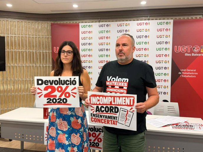 UGT exige al Govern la devolución del 2% del recorte salarial que se efectuó en 2020 en la educación concertada