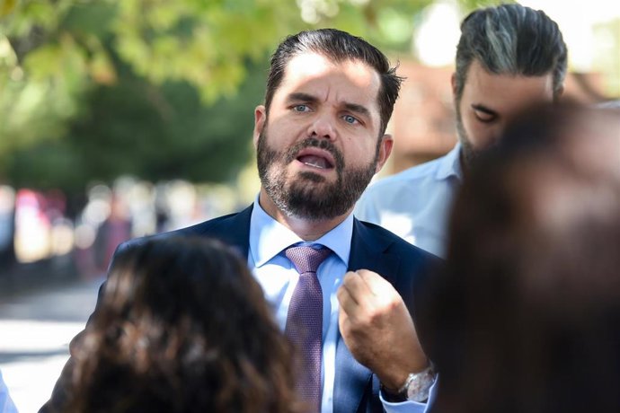 Archivo - El presidente de Iustitia Europea, Luis María Pardo, a su salida de los juzgados de Plaza de Castilla, a 9 de septiembre de 2024, en Madrid (España).