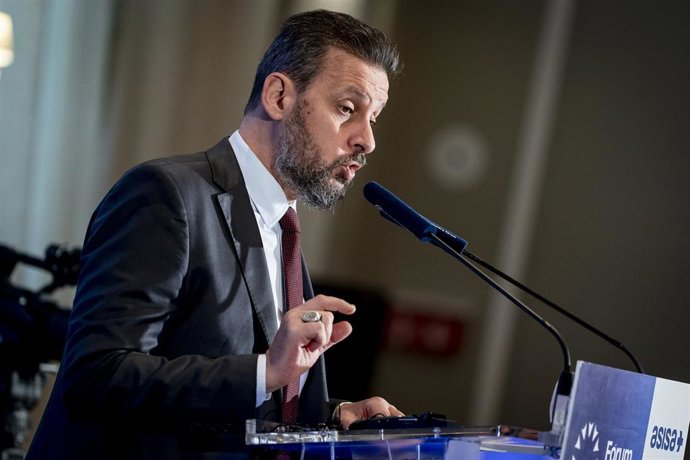 El embajador de Palestina, Fadi Elhusseini, durante un desayuno informativo de Nueva Economía Forum, en el Hotel Mandarín Oriental Ritz de Madrid, a 24 de septiembre de 2026, en Madrid (España).