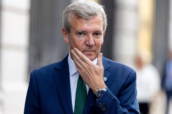 El presidente de la Xunta de Galicia, Alfonso Rueda, durante un desayuno informativo de Fórum Europa, en el Four Seasons Hotel Madrid, a 7 de septiembre de 2026, en Madrid (España).