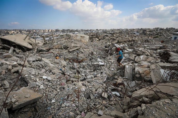Una vista de una zona de la ciudad de Gaza afectada por los bombardeos del Ejército de Israel (archivo)