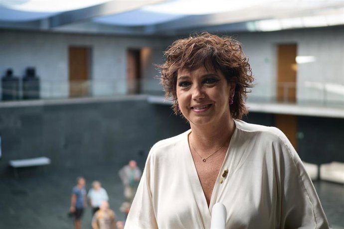 La portavoz del PSN-PSOE en el Parlamento de Navarra, Ainhoa Unzu, durante el debate sobre el Estado de la Comunidad, en el Parlamento de Navarra, a 24 de septiembre de 2026, en Pamplona, Navarra (España). El pleno del Parlamento de Navarra celebra este j