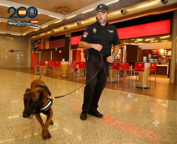 Archivo - Policía Nacional en el aeropuerto de Menorca