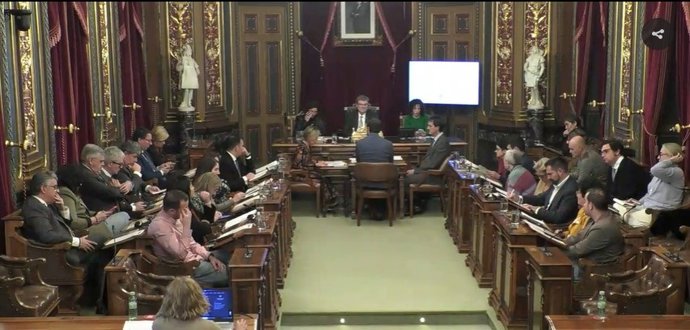 Archivo - Pleno de presupuestos en el Ayuntamiento de Bilbao.