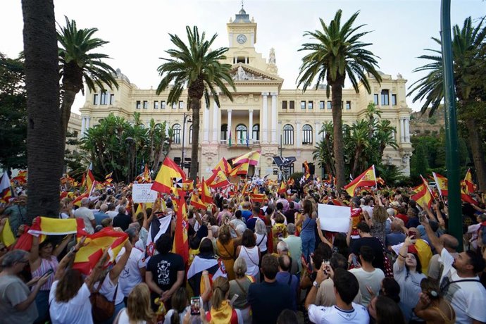 Imagen de archivo de la concentración en Málaga en apoyo al pueblo de Ceuta el 2 de septiembre.
