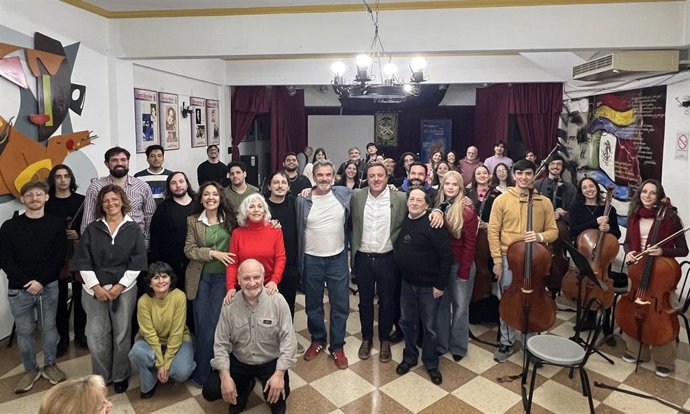 El presidente de la Diputación de A Coruña, Valentín González Formoso, en una visita a Argentina