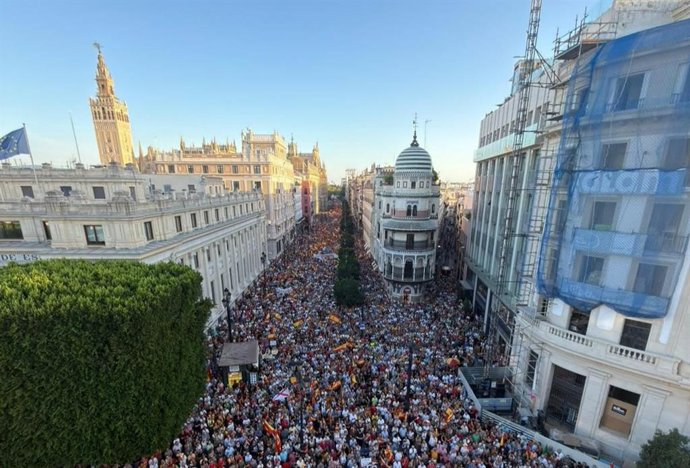 Imagen de archivo de la manifestación en apoyo a Ceuta en Sevilla.