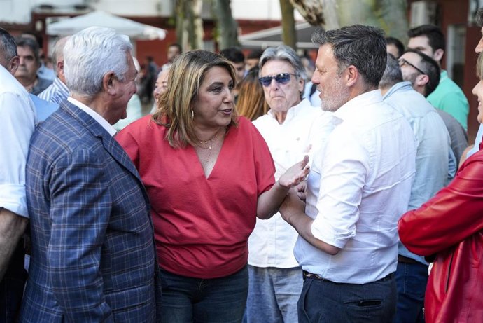 Archivo - La senadora del PSOE y expresidenta de la Junta de Andalucía, Susana Díaz, durante un acto público de campaña. A 13 de mayo de 2026 en Sevilla (Foto de archivo).