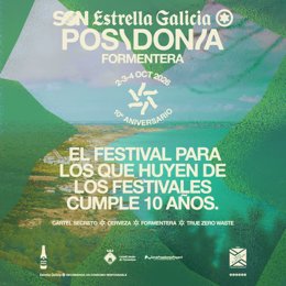 SON Estrella Galicia Posidonia regresa a Formentera para celebrar su décimo aniversario, del 2 al 4 de octubre de 2026