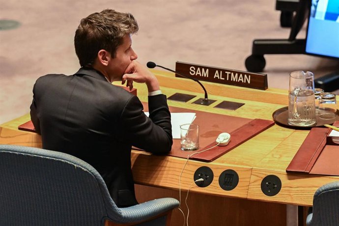 El consejero delegado de OpenAI, Sam Altman, ante el Consejo de Seguridad de la ONU.