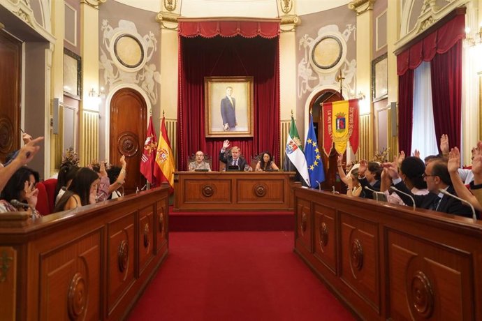 Pleno del Ayuntamiento de Badajoz.